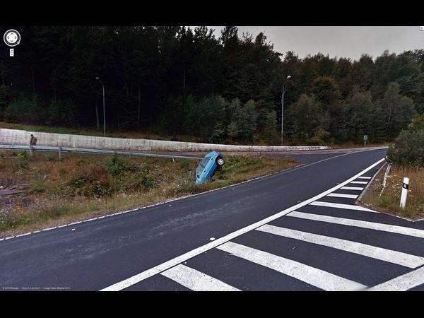 Car Stuck in the Ground