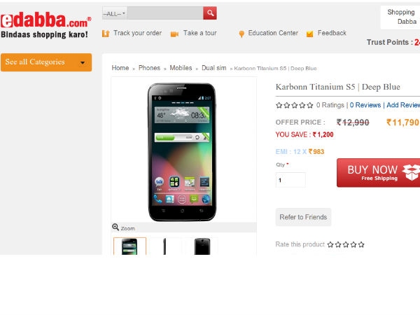 karbonn Titanium s5