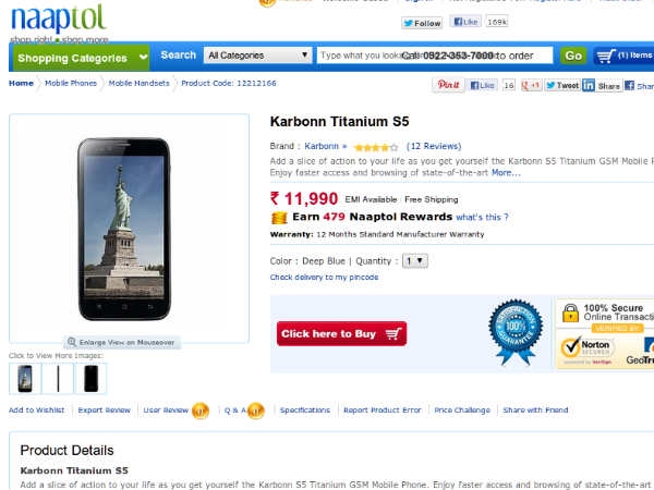 karbonn Titanium s5