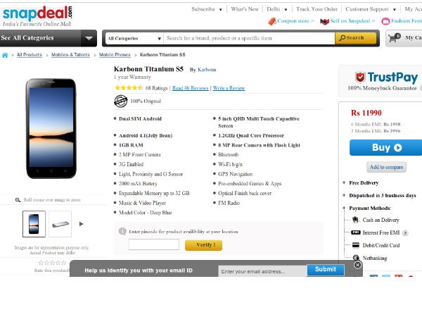 karbonn Titanium s5