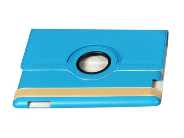 Bling PU Swivel Case with Screen Protector for iPad 2/3