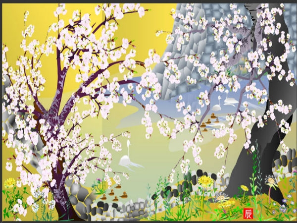 Tamago Horiuchi painting