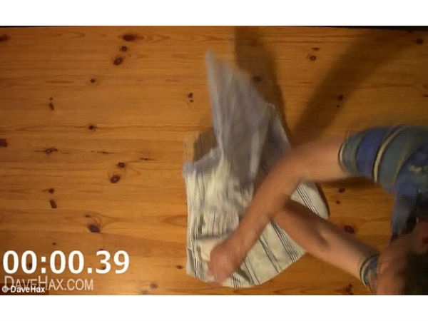Fold shirts 2 second 2