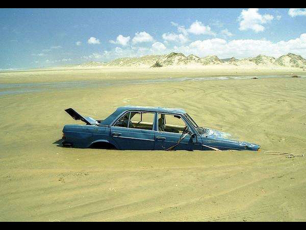 German Driver Obeys GPS, Drives Into Sand Pile