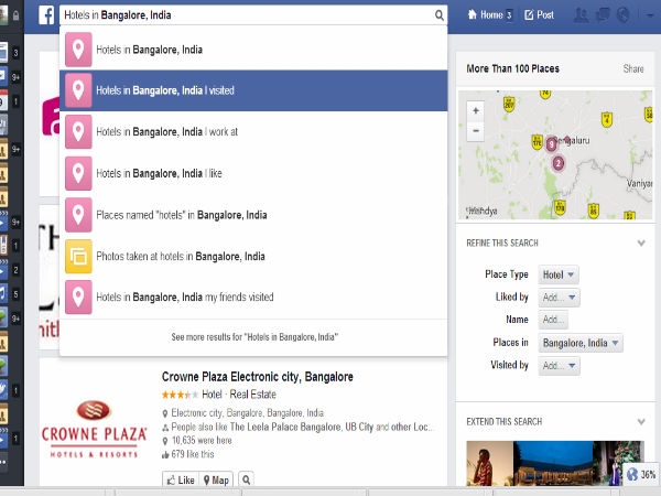 Facebook graph search