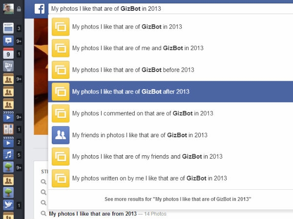 Facebook graph search