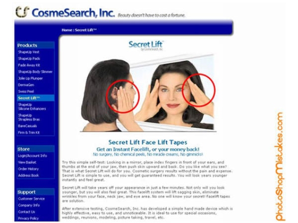 Photoshop mistakes.