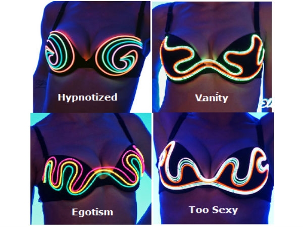 LED push-up bra enhances cleavage