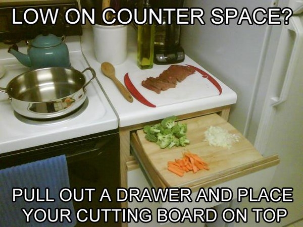 create more counter space life hack