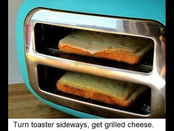 Grilled cheese in toaster