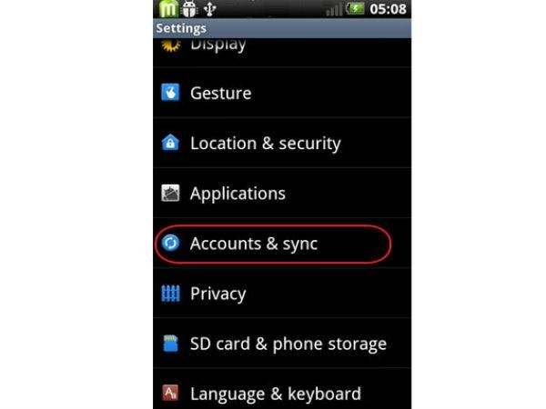 Adjust sync settings