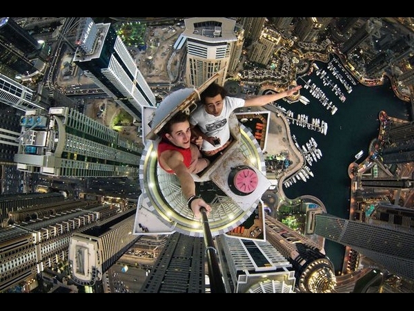Top building selfie