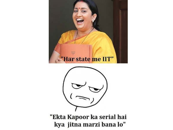 Smriti Irani facebook jokes