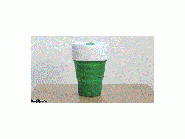 A reusable coffee cup