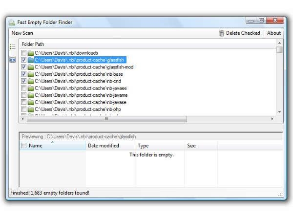 Fast Empty Folder Finder