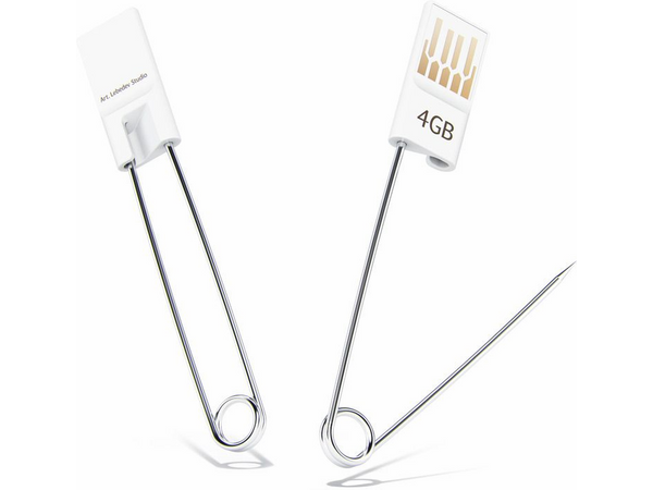 Safety pin pen drive