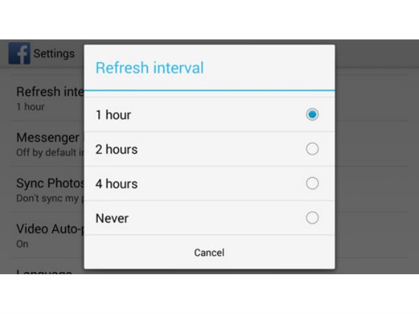 Choose Your Notifications Refresh Interval
