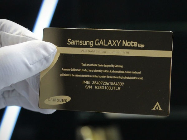 Gold plated Samsung Galaxy Note Edge