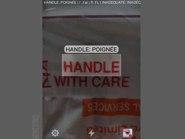 Real-time text translation