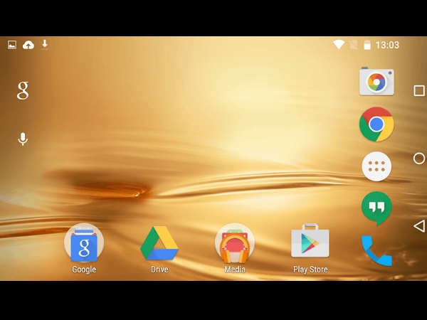 Home screen rotate