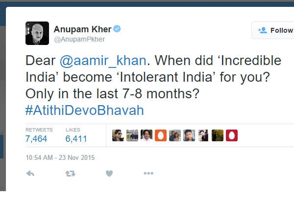 आमिर खान के इस बयान पर देखिए ट्विटर पर कैसे हुआ बवाल-