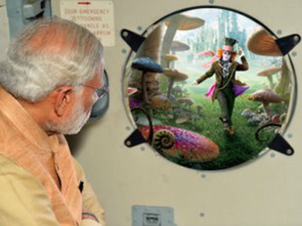 मोदी के चेन्नई हवाई दौरे की फोटो शॉप तस्वीरें..!