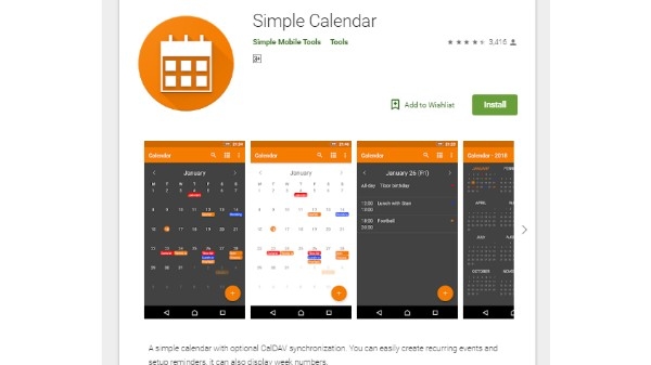 8. Simple Calendar
