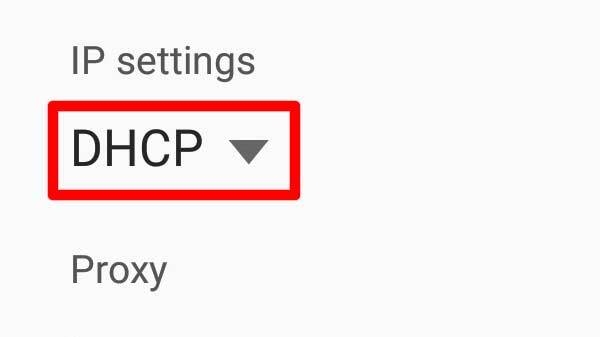 DHCP सेटिंग्स को चेक करें