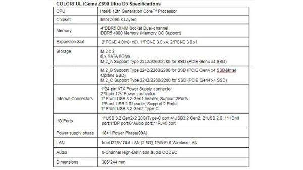 COLORFUL ने पेश किया Intel Z690 iGame Ultra सीरीज मदरबोर्ड COLORFUL ने पेश किया Intel Z690 iGame Ultra सीरीज मदरबोर्ड