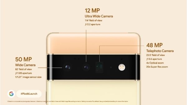 Google Pixel 6 सीरीज हुई लॉन्च, जानें स्पेसिफिकेशन्स और प्राइस की डिटेल्स Google Pixel 6 सीरीज हुई लॉन्च, जानें स्पेसिफिकेशन्स और प्राइस की डिटेल्स
