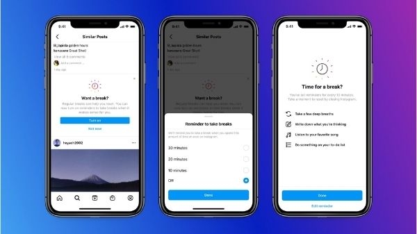 Instagram New Feature: इंस्टाग्राम ने पेश किया 'टेक ए ब्रेक' फीचर, जानें कैसे करेगा काम? Instagram New Feature: इंस्टाग्राम ने पेश किया 'टेक ए ब्रेक' फीचर, जानें कैसे करेगा काम?